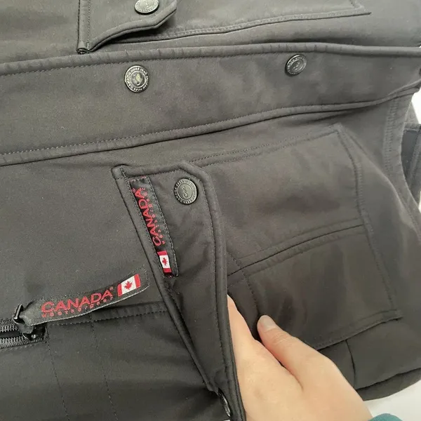 Canada‎ Weathergear black mid thigh winter coat warm pockets women's size Medium - Image 5