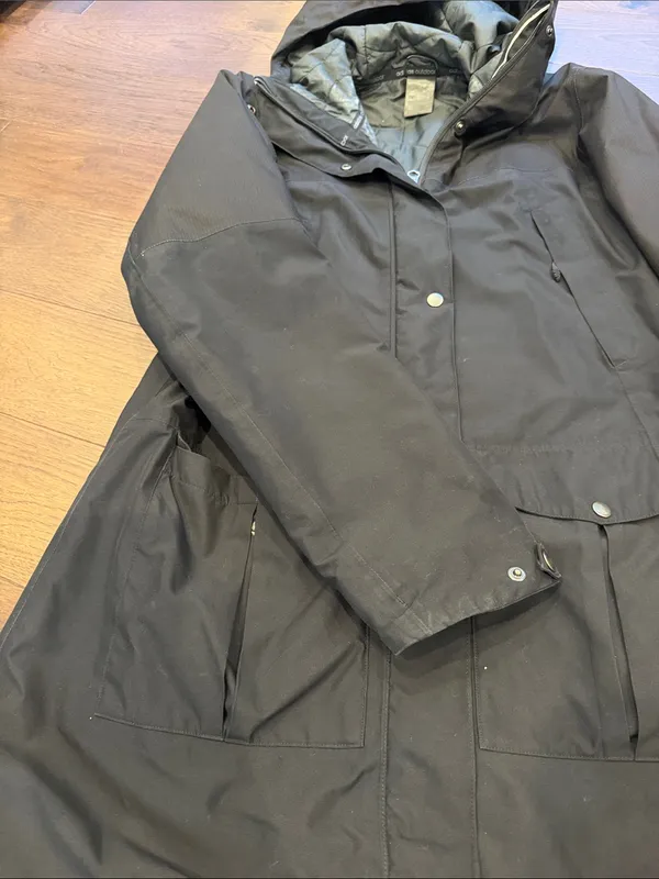 adidas Black Climaproof Hooded Parka Coat Size Medium - C11-679 - Image 6