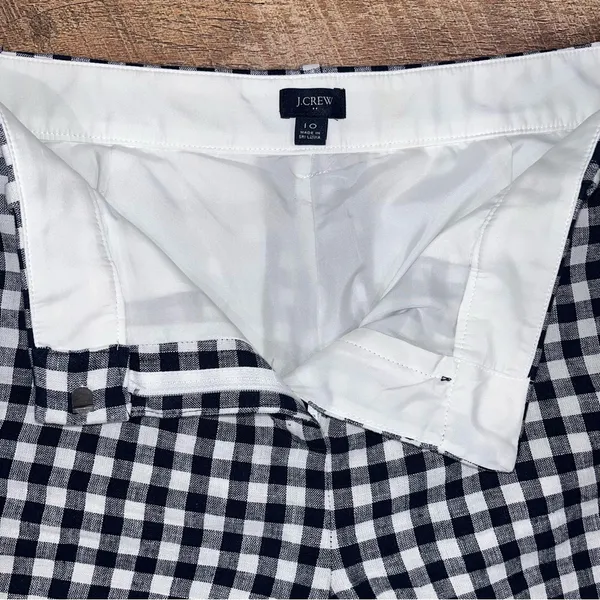 J. Crew Women’s Fully-Lined Gingham Cropped Pants in Size 10 - Image 6