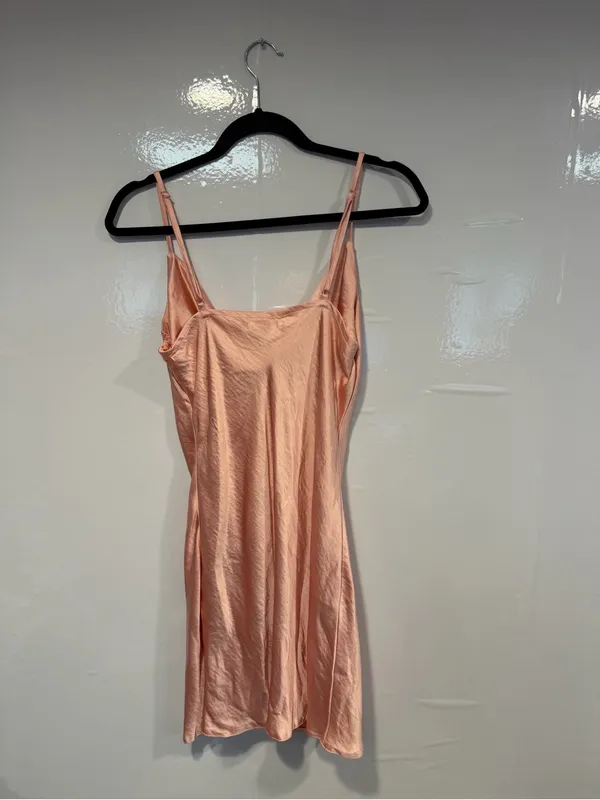 Silky‎ Peach Nasty Gal Slip Dress - Image 3