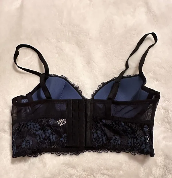 Adore Me black and blue bra - Image 2