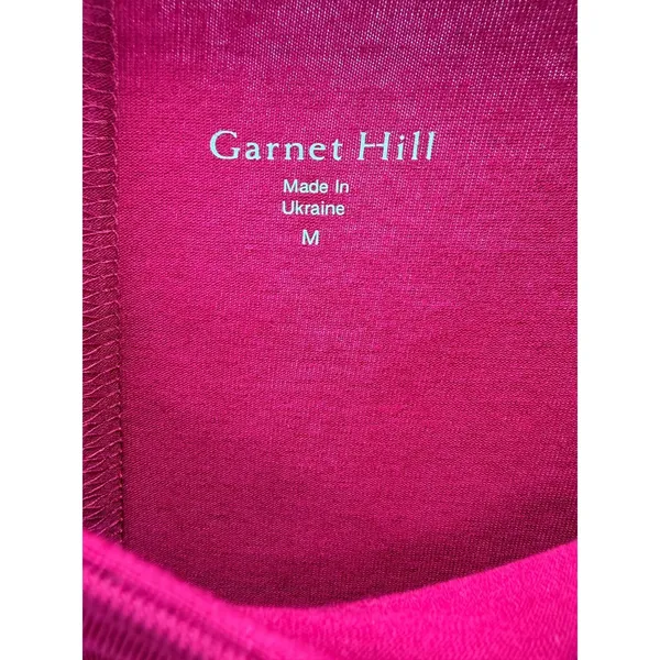 Garnet Hill Womens‎ Burgundy Tencel Lyocell Tie Waist Pocket Dress Red Size M - Image 3