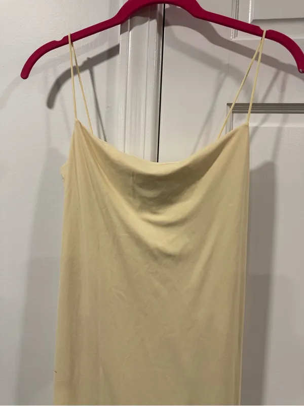 Elegant Cream Cowl Neck Maxi Slip Dress - Image 2
