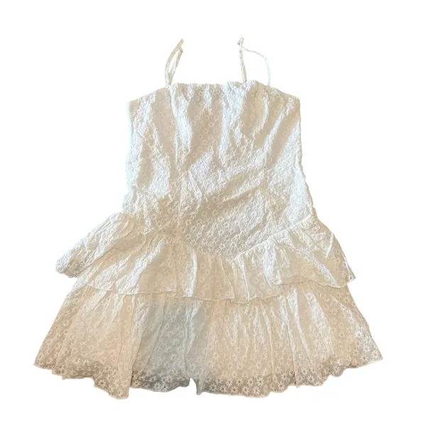 MORE TO COME Shay Mini Dress in White, Size S - Image 3