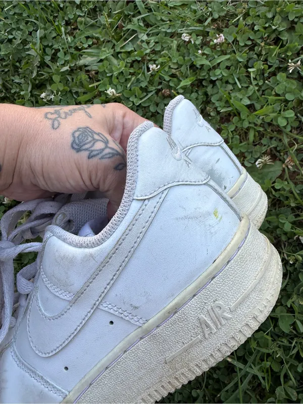 Nike Air Force 1 Low Triple White Leather Sneakers Women’s - Image 10