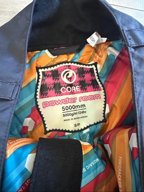 RIPZONE Core Powder Room Snowboard Pants Black 5000mm Sz S - Image 3