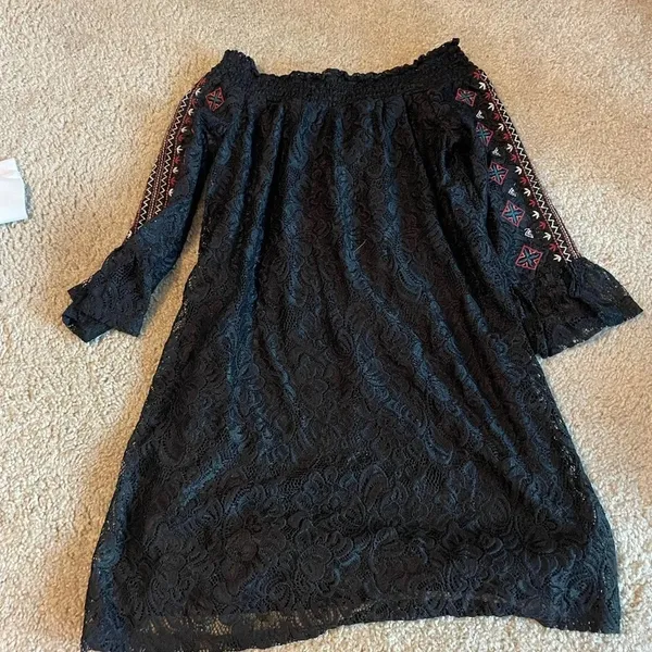 Miami Black off the shoulder‎ lace dress - Image 3