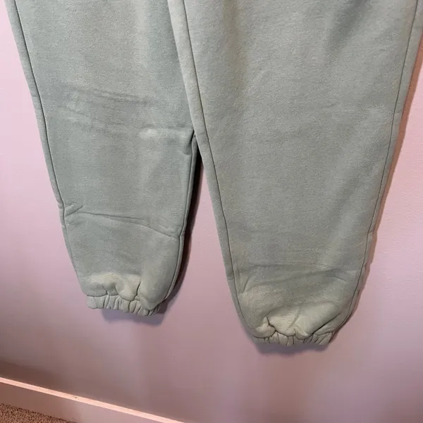 Comfrt Travel Sweatpants Joggers Aloe Mint Green Fleece Women's Small New‎ - Image 3