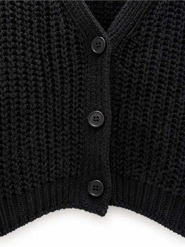 Love Ellie Chunky Knit Button Front Cardigan Sweater - Image 3