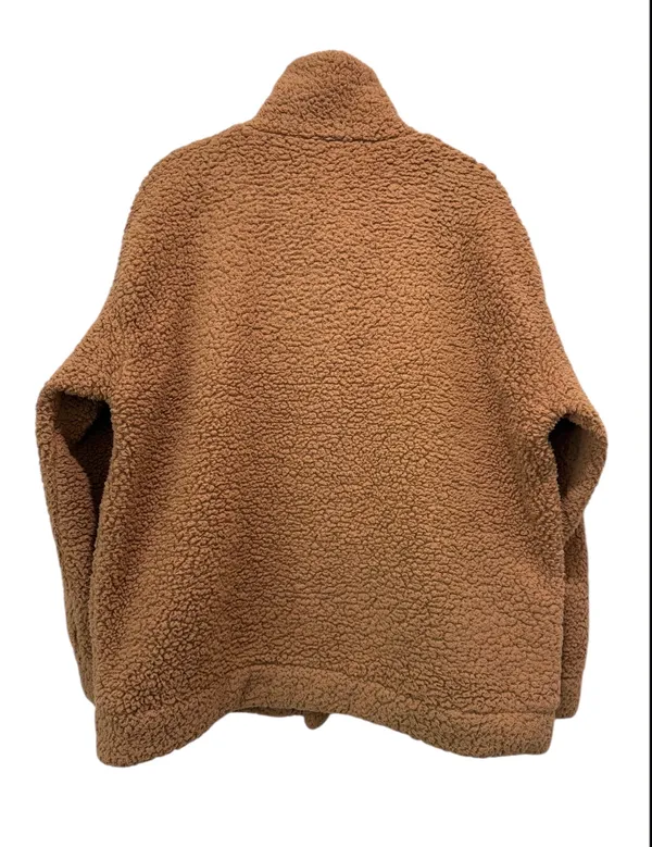 Ecowish Brown Teddy Jacket for Women Sz(L) - Image 3