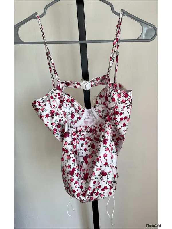 For Love & Lemons X Victoria Secret Melrose Bustier Crop Top Medium - Image 3