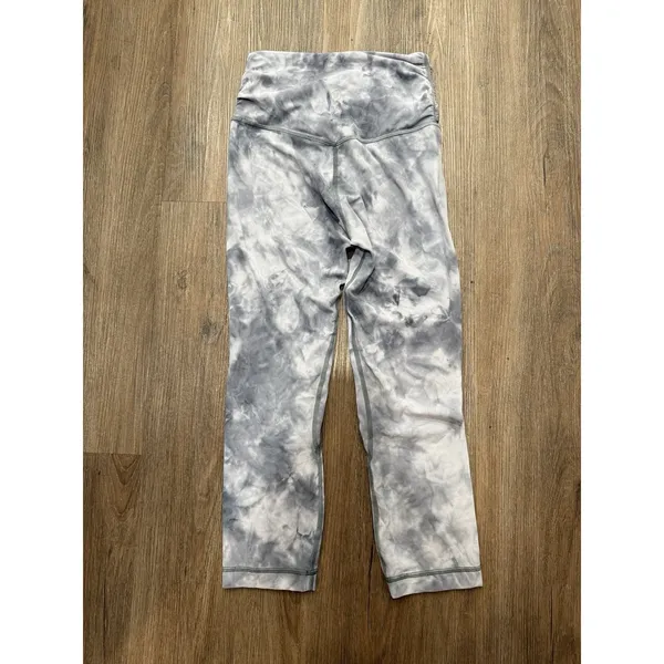 Lululemon Align‎ Cross Waist Crop Legging Diamond Dye High Rise Gray Size 4 - Image 3