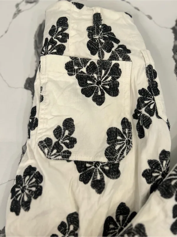 Anthropologie Maeve Colette Embroidered High-Rise Wide-Leg Pants in Magic Fabric - Image 8