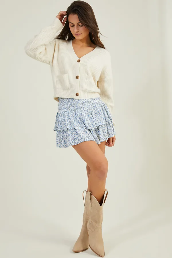 Altar’d State Gracelynn Smocked Floral Skirt XS - Image 2
