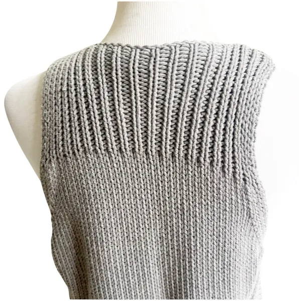 Theory Women’s Draped Knit Vest Size Large Gray Minimalist Quiet Luxury - Image 7