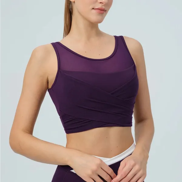 Berlook Activewear Purple Mesh Cross - Image 5