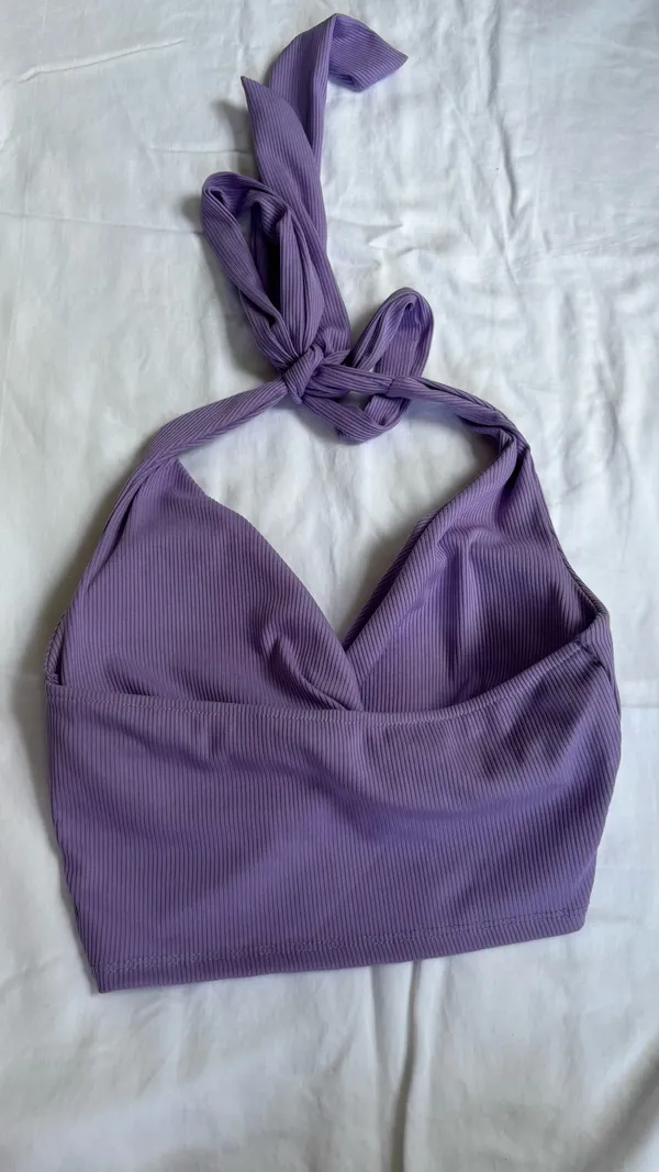 Purple halter top and maxi skirt set - Image 4