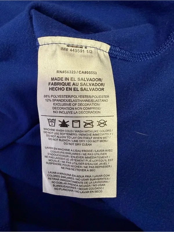 Nike Pro Dri-FIT Blue Lightweight Hiking Hooded Top. Size: Small - Image 5