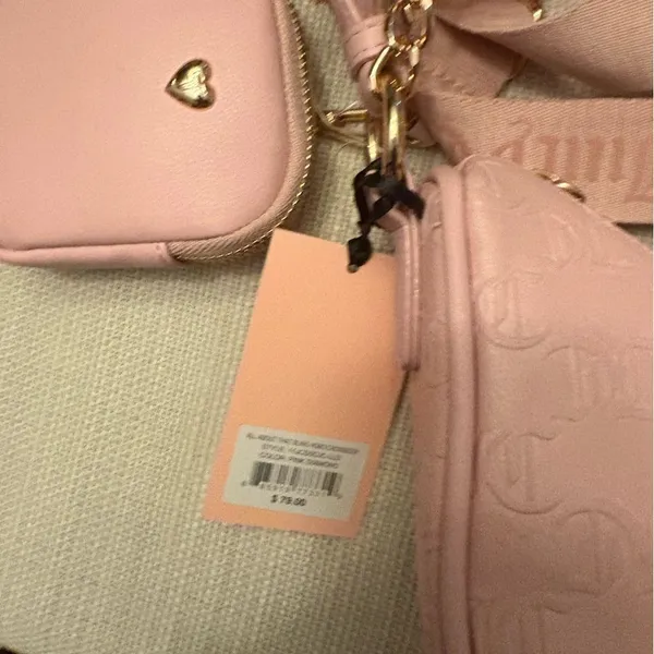 Juicy Couture Pink Crossbody Bag with Matching‎ Pouch - Image 5