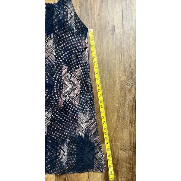 Kyodan Outdoor Leaf Print Mini Dress, Women's Size L‎ Navy Bra Built In Pockets - Image 4