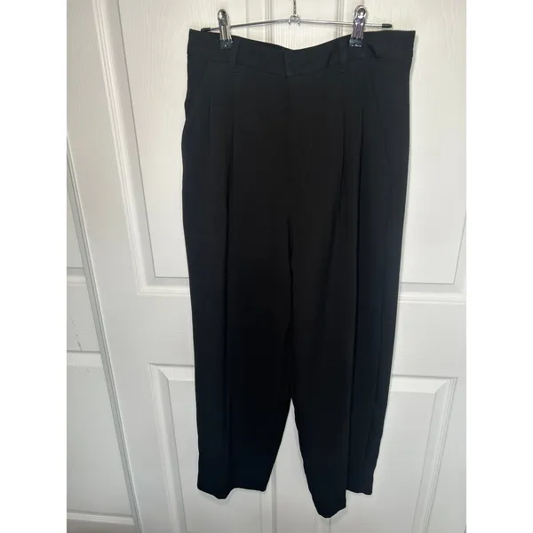 Madewell Neale‎ Pleated Wide-Leg Pants 6 Black High Rise Trousers NWT NL214 - Image 2