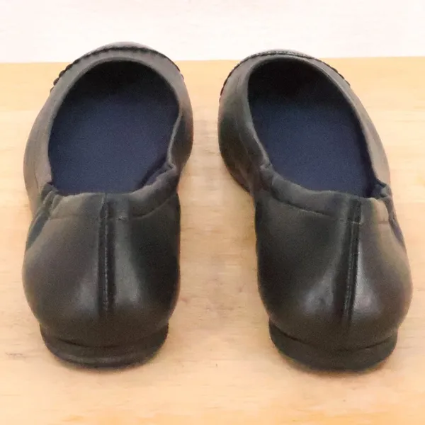 Jack‎ Rogers Cap Toe Ballet Flat Womens Size 9.5 Black Leather Career Minimalist - Image 4