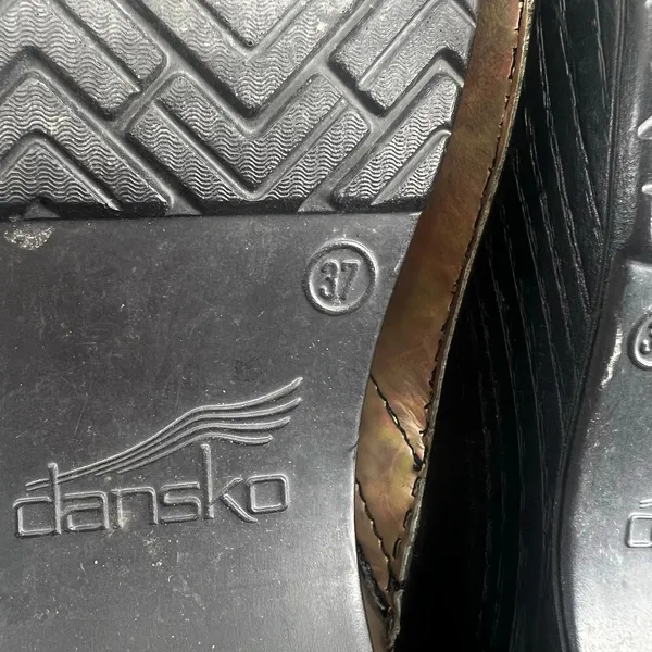 Dansko Tan Iridescent Nursing Clog shoes comfort slip on leather metallic 37/6.5 - Image 9