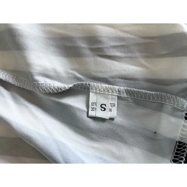 Women's Black & White Vertical Stripe Blazer & Pant Costume Size Small - Image 6