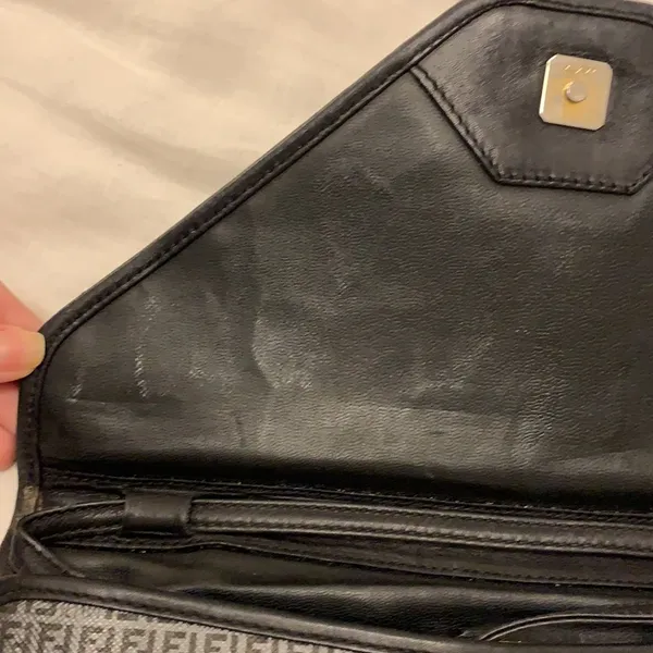 Fendi clutch with crossbody strap - Image 10