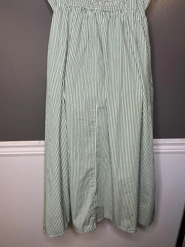 Ava & Viv Dress Womens XXL Green Square Neck Trapeze Midi Sundress Pockets - Image 9