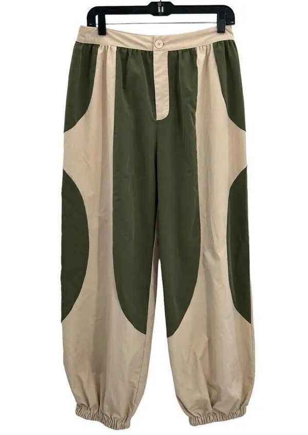 Cider Woven Patchy Jogger Pant Cream Green Size Large0 - Image 5