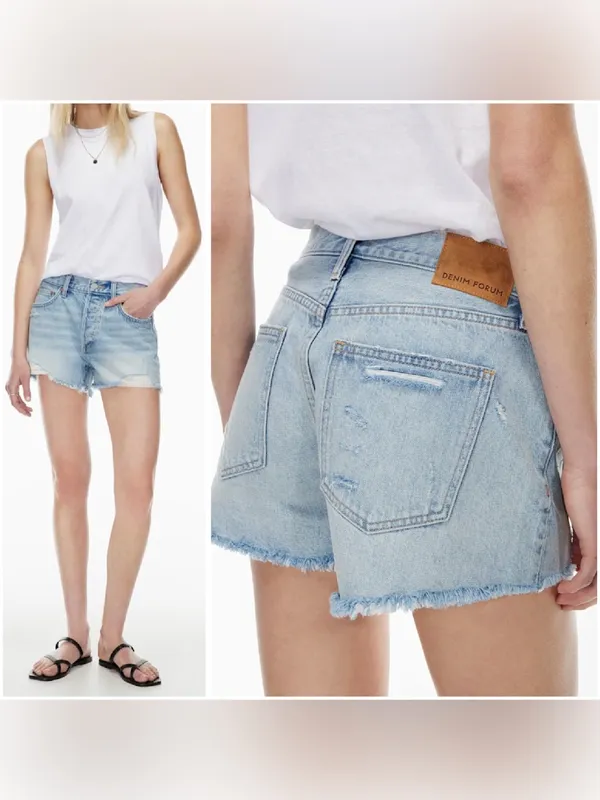 Aritzia Denim Forum Ex Boyfriend Shorts, 24 - Image 12