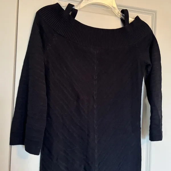 White House Black Market Sweater Dress Cotton stretch Knit‎ Mini size XS - Image 8