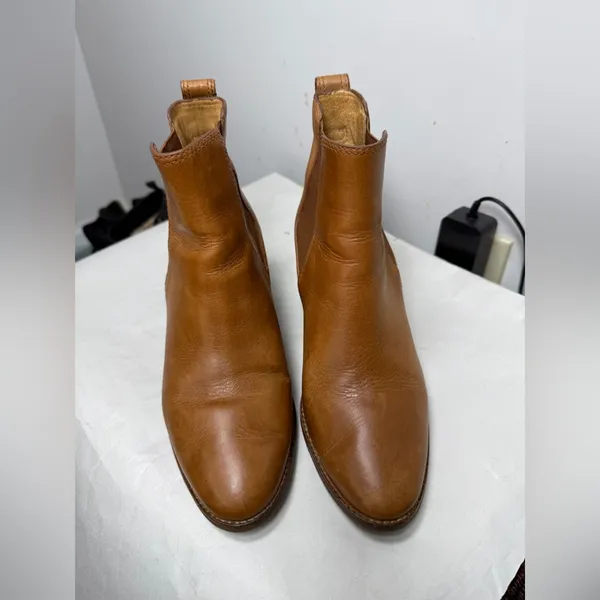 MADEWELL‎ Regan boot pull on Boots Size 7 Saddle BROWN Booties Short Heeled - Image 6