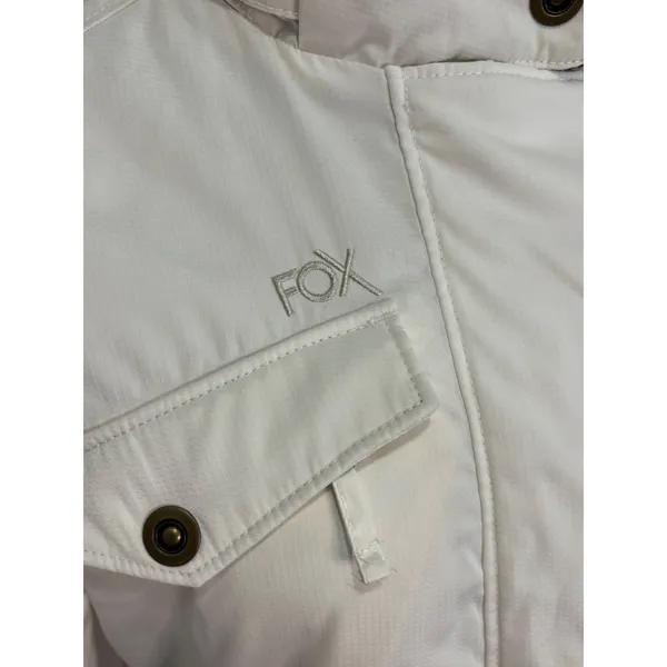 Fox Racing Womens Snow Jacket White Faux Fur Leopard Lining Hooded Small - Image 9