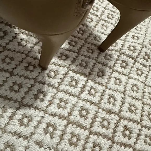 White House Black Market Tan Peep-Toe Heels - Image 9
