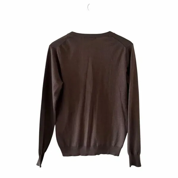 Zara V-Neck Olive Green Button Down Long Sleeves Lightweight Career Office Capsu - Image 6