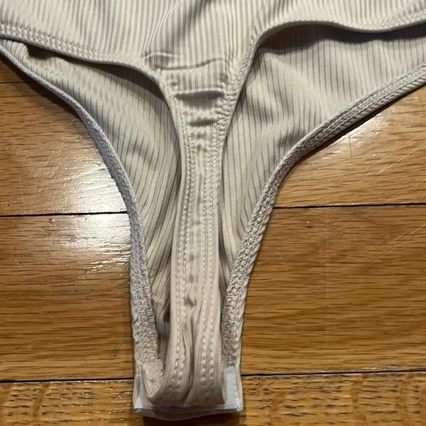 Revamped tan lace one piece body suit size medium. - Image 6