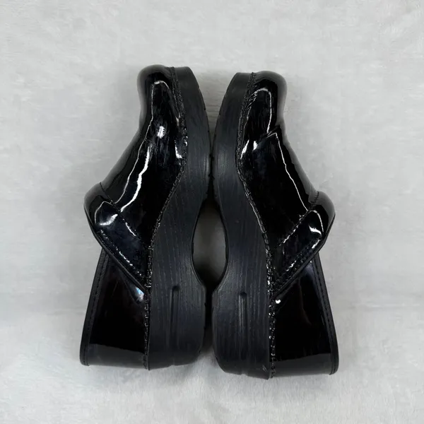 Dansko Professional Black‎ Patent Leather Clogs Womens 39 Nursing Work Shoes - Image 11