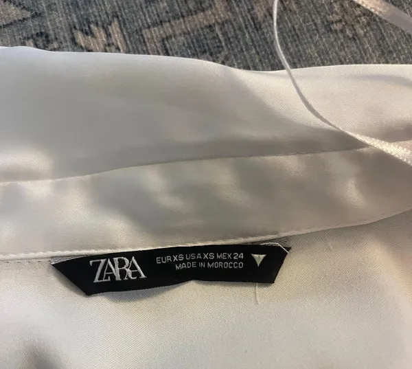 Zara Satin White Dress - Image 3