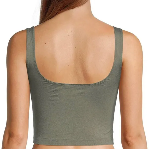 Free People Intimately Scoop Neck Crop Tank M/L Army Green Seamless NWT USA - Image 4