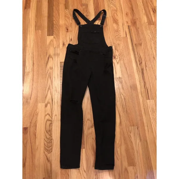 CELEBRITY PINK overalls Jeanalls‎ 11 Black Distressed - Image 2