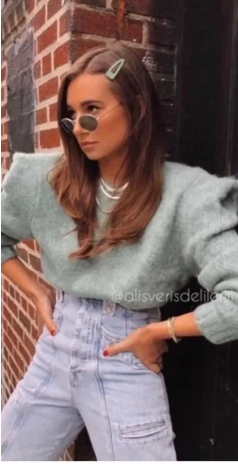 ZARA Sage/Mint Green Sweater - Image 4