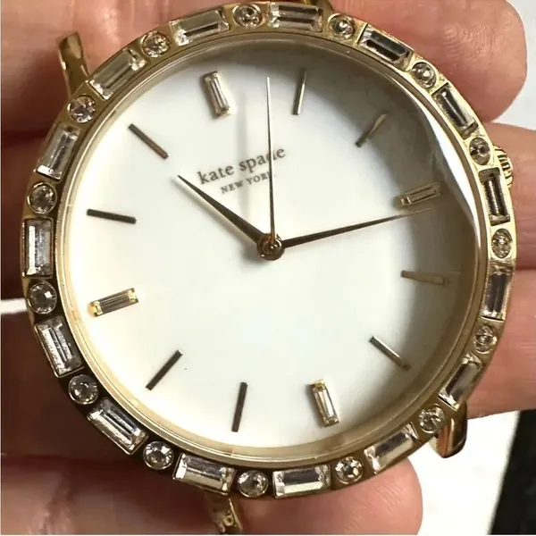 Kate Spade gold tone rhinestone watch face - Image 5