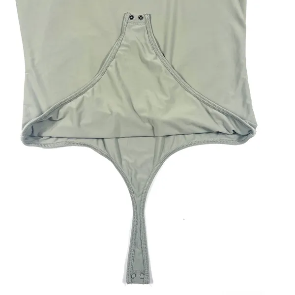 Abercrombie & Fitch Womens Medium Sage Green Buttery Soft Square‎ Neck Bodysuit - Image 3