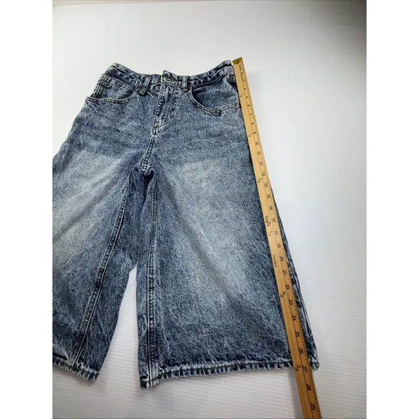 Vintage S.O.N.G. Denim Shorts women 1/25 Wide Leg Skater Grunge Denim 90s‎ - Image 2