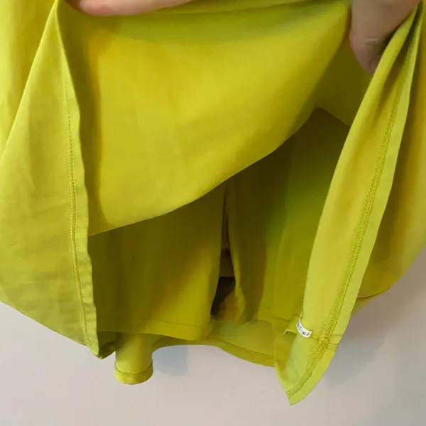 Abercrombie & Fitch Green Chartreuse Strappy Athletic Tank Dress Shorts Large - Image 4