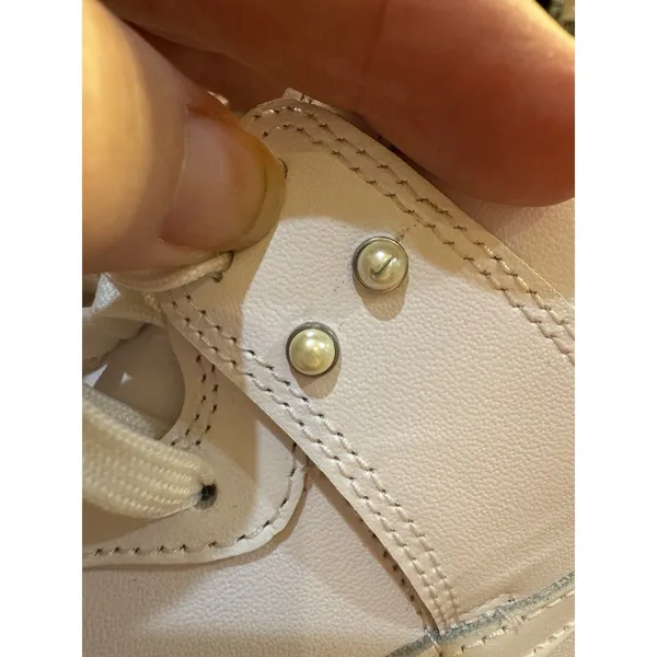 Nike Dunk High‎ SE 'Pearl White' sneakers for women Size 10 Wedding Bridal - Image 5