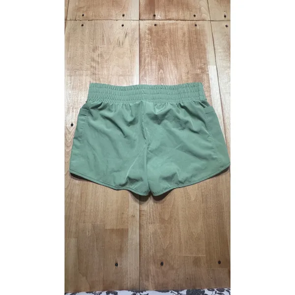 Raya Sun Womens Sage Green Smocked‎ High Waist Athletic Running Shorts Size M - Image 4