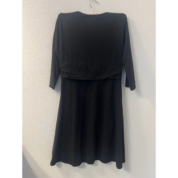 Patagonia Long‎ Sleeve Margot Dress Medium Black - Image 2